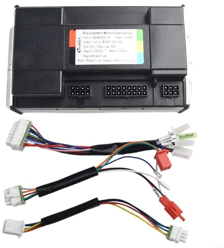 Vasiumic 48V-72V 1500W Elettrico Per Regolatore di Velocità Della Bici per Motore Spaccato Sinusoidale con Compatibilità Display Protocollo SIF, Controller in Lega di Alluminio 50A