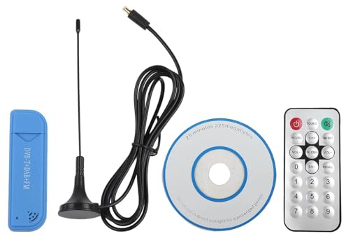 SPORTARC Tuner TV numérique, clé USB TV, récepteur RTL2832U, 25-1760 MHz FM AM DSB, antenne dorée pour PC portable, numérisation sans fil