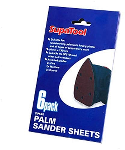 6 PACK PALM SANDER SANDING PADS