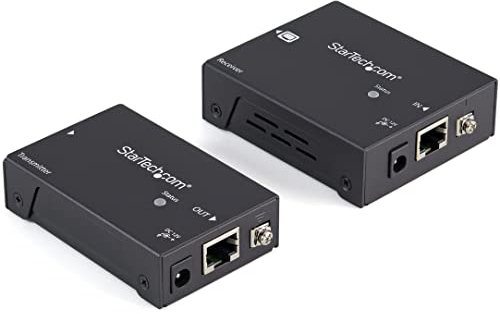 StarTech.com ST121HDBTPW 330 ft (100 m) HDMI Over Cat6 Extender, HDMI Over CAT5, HDBaseT Extender, 4K30, HDMI Video Extender
