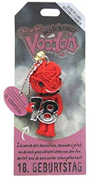 Watchover Voodoo Sammel Puppe mit Spruch 18. Geburtstag