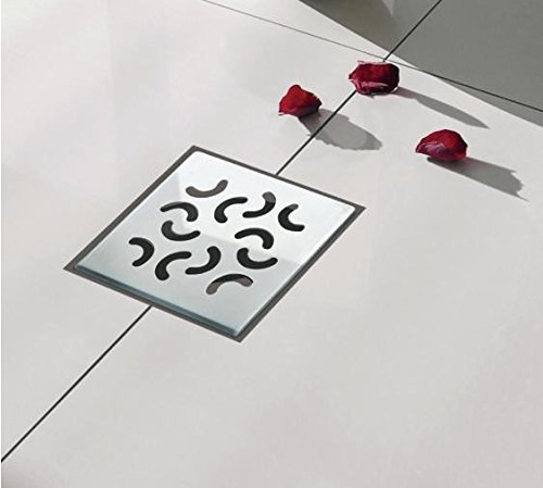 Duschablauf Bodenablauf DN 50 senkrecht Edelstahl Dichtungsfolie (Cube3 + 391/1)
