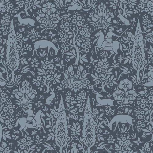 Crown Wallcoverings Woodland Wallpaper Dark Blue M1169 Full Roll