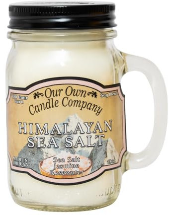 mit Kerze mit Himalaya-Salz, große Mason Jar Kerze