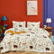 ClothKnow Kaninchen-Bettwäsche-Set, Bettbezug-Set, Full/Queen-Mädchen, Geschenk, 100 Baumwolle, 3-1 Bettbezug mit Reißverschluss, 2 Umschlag-Kissenbezüge, Standard