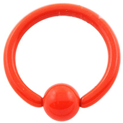 Monster Piercing Bunte orange Neon Klee 16 Gauge - 8MM Durchmesser 316L Chirurgenstahl unverlierbar Bead Ring Schmuck