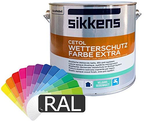 Sikkens Cetol Wetterschutzfarbe (RAL-Farben) 2,5l - Holzschutzfarbe Holzfarbe
