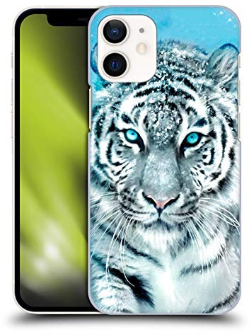Head Case Designs Offizielle Aimee Stewart Weisser Tiger Tiere Harte Rueckseiten Handyhülle Hülle Huelle kompatibel mit Apple iPhone 12 Mini