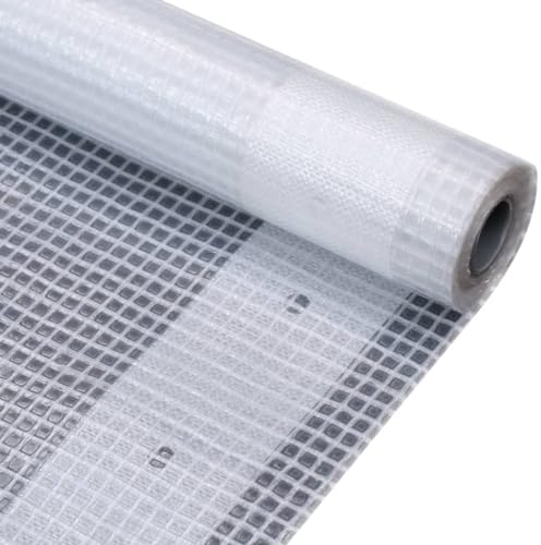 vidaXL 2x Leno Tarpaulins Indoor Outdoor Hardware Accessories Greenhouse Replacement Foil Film Leno Tarp Camping Cover Ground Sheet Garden Grid White