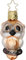 Christbaumschmuck Eule 6cm mundgeblasenes Glas handbemalt - Weihnachtsbaumschmuck Waldeule Beige Braun - Vogel Anhänger Weihnachtsdeko - Weihnachtskugel Tier Glasfigur