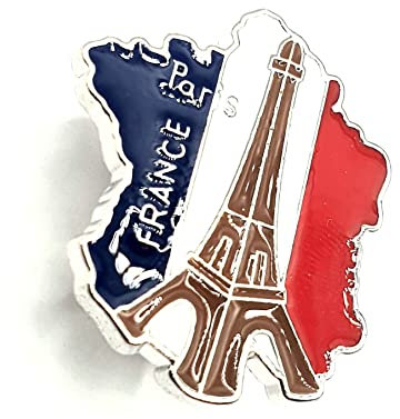 France French Flag Paris Eiffel Tower Francais Metal Pin Badge