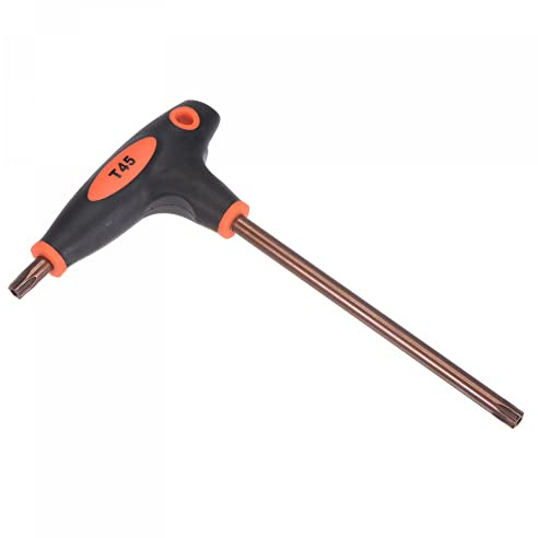 sourcing map T45 Anti-Tamper Proof Torx-Schlüssel T-Griff Doppelendschlüssel S2 Stahl