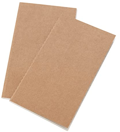 Grupo Erik Ersatz für Reisetagebücher - Nachfüllpack - Dotted Notebook 12x19,6 cm - 40 Seiten liniert und 40 Seiten mit Punktraster, RCV01, Weiß