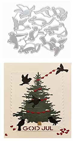 Qoiseys Vögel und Mäuse Metall Stanzschablone Die Stanzen Basteln Prägeschablone, Stanzungen für DIY Scrapbooking Fotoalbum Dekoratives Papier Basteln Prägeschablone