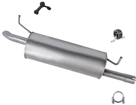 BESTPRICE Auspuff Schalldämpfer Set 1x Endschalldämpfer, mit Montagematerial Kompatibel mit VW PASSAT B5 (3B2), PASSAT B5 Variant (3B5), PASSAT B5.5 (3B3), PASSAT B5.5 Variant (3B6)