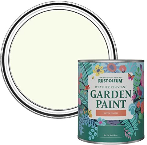 Rust-Oleum Green Mould-Resistant Garden Paint In Satin Finish - Apple Blossom 750ml