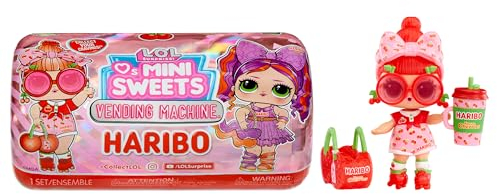 LOL Surprise Loves Mini Sweets Series X Haribo - Emballage Distributeur Automatique - Comprend 7 Surprises, des Accessoires et une Poupée sur le Thème des Bonbons - Enfants de 4 ans et plus