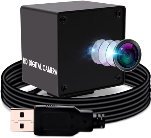 ELP 16MP USB Kamera Autofokus 68 Grad Keine Verzerrung Objektiv Webcam, IMX298 UVC USB2.0 USB Kamera mit Metallgehäuse für Windows Linux Android Mac OS