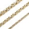 RWQIAN Herren Königskette Kette Gold 55CM Männer Wikinger Halskette Byzantinische Plattenkette Edelstahl 4mm
