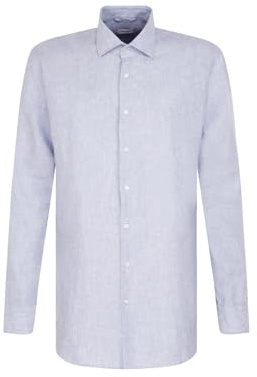 Seidensticker Herren Regular Fit Langarm Hemd, Hellblau, 44 EU