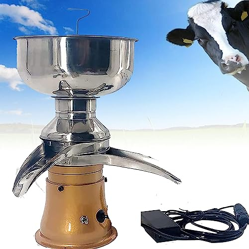 NOGRAX Séparateur de crème,Séparateur centrifuge de Lait,Séparateur centrifuge de crème de Lait Frais électrique,Séparateur de crème de Vitesse,pour la Ferme Domestique Vache de Lait,Yellow