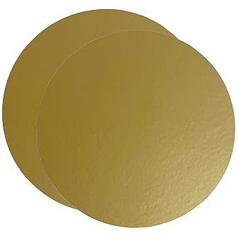 Be Your Packer Set de 10 Supporti per Torte 15 cm Oro Opaco | Vassoio Torta Rotondo in Cartone da 0,6 mm di spessore, Sottotorta tondo per Decorazioni per Torte e Dolci | Base per Torta Dorato Opaco