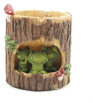 UsmAsk Blumentopf Baumhaus Tiere Blumentopf Sukkulenten Pflanzentöpfe Harz Desktop Pflanzgefäße Hausgarten Dekoration Geburtstagsgeschenke Zimmerpflanzen, Sukkulenten, Blumen (Farbe: D) (D)