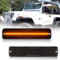 2PCS LED Side Marker Light for 1987-1995 Jeep Wrangler YJ, Smoked Lens Amber Front Bumper Sidemarker Fender Turn Signal Reflector Lamp Replace OEM 56001424