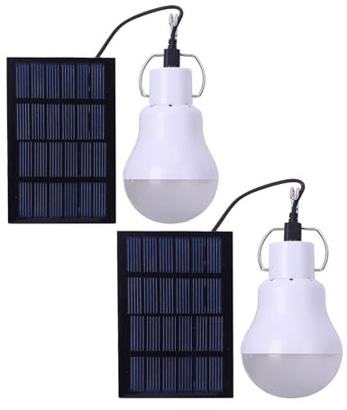Meichoon Solar Bombilla 2 Pcs Set Portable LED Strip Panel 110LM Recargable Camping Light Outdoor Work Home Lighting Emergency Lights MY12