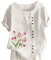Maglietta casual per donna ragazza 2024 collo manica corta orlo fessura t-shirt decorazione bottoni camicia slim top top allentato, bianco, L