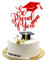Arthsdite 1 Pc So Proud of You Cake Topper Congrats Grad 2025 Graduation Party Decoration - Red Glitter