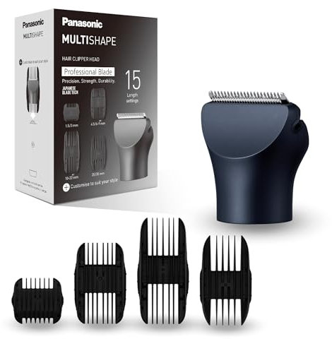 Panasonic ER-CHC1-A301 MULTISHAPE Aufsatz, Haarschneideaufsatz, Modulares Körperpflegesystem, 15 Längeneinstellungen, 4 Kammaufsätze, Schwarz