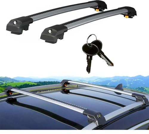 SAXCXCS Dachgepäckträger Dachträger für Dacia Duster 2018-2023 Aluminium Dachträger Relingträger Integrierte Dachreling