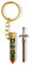 Pidak Legendärer Helden-Schlüsselanhänger in Schwertform – ausziehbar – 6 cm – herausnehmbar, gold, XL