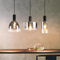 CBJKTX Hängelampe Esszimmerlampe 3 Flammig Hängeleuchte- E27 Vintage Esstisch Pendelleuchte Höhenverstellbar Glas Schwarz Pendellampe Hängend für Schlafzimmer küche (ohne Leuchtmittel)