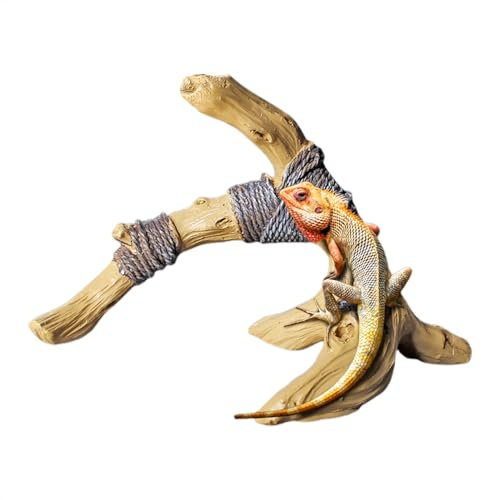Schlangenkletternzweig, Reptilieneckzweig - Reptilien Harz Dekoration Zweig | Aquarium und Terrarium Decoration Craphing Rope Rack zum Pos