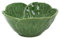 Carousel Home Green Leaf Bowl | Ceramic Cabbage Serving Bowl | Perfect for Serving Snacks, Nibbles, or Desserts - 14cm