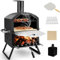 Forno per pizza da esterno, macchina per pizza a legna con copertura impermeabile, include griglia di cottura e pietra per pizza, ideale per giardino, patio, barbecue
