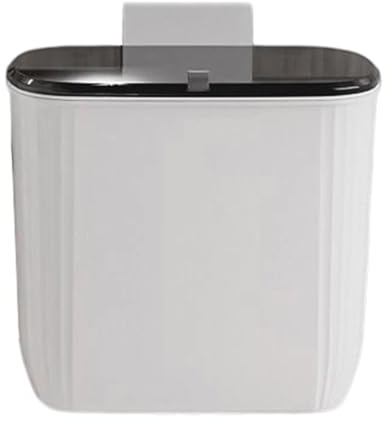 Generisch Mülleimer Hängend mit Deckel, 9L Kunststoff Abfalleimer kleine Mülleimer Wandmontage Biomülleimer Zum Aufhängen Kompostbehälter für Küche, Wohnmobil, Schrank