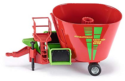 siku 2450, Strautmann Futtermischwagen, 1:32, Metall/Kunststoff, Rot, Beweglicher Futtermischer