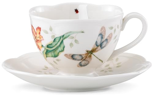 Lenox Butterfly Meadow Dragonfly Cup and Saucer Set