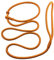 Dogs and More - PatchArt-Leine (Orange) - Leine und Halsband in EINEM; Retrieverleine in 7 Farben