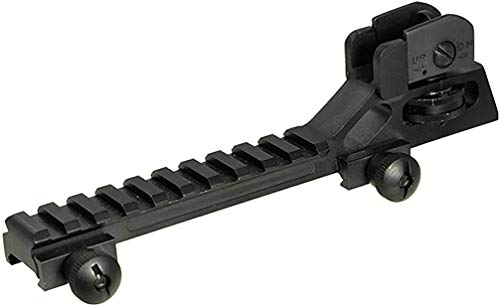 UTG Visier Integriertes Picatinny Montagedeck mit Zieleinrichtung, MNT-95RS05, Schwarz