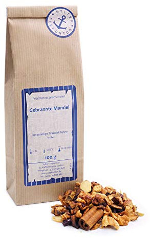 Früchtetee lose Gebrannte Mandel Apfel, Rote-Bete, Mandeln, Zimt Früchte Tee karamellige Mandel-Sahne-Note 500g