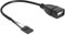 Delock Cable USB USB 2.0 post macho de 4 pines, USB-A hembra 20.00cm negro Certificado UL, 1 pieza