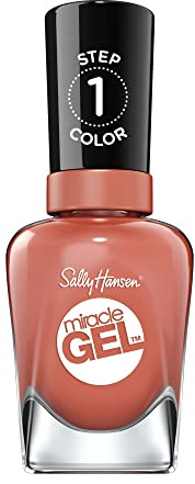 Sally Hansen Miracle Gel Nagellack ohne künstliches UV-Licht Per-Suede, Braun, mit intensiv glänzendem Gel-Finish, Nr. 650, (1 x 14,7 ml)