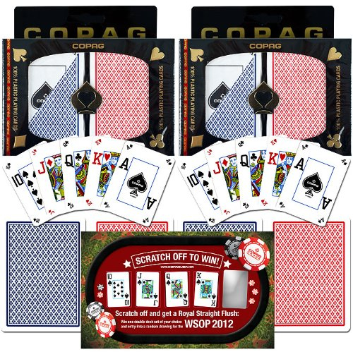 Trademark Poker Rot/Blau +2012 WSOP Entry Copagt Spielkarten 2er Set
