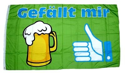 Fahne/Flagge Bier Gefällt Mir 90 x 150 cm Fahnen Flaggen