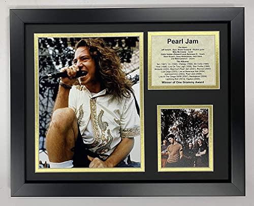 Legends Never Die Pearl Jam Fotocollage, gerahmt, 27,9 x 35,6 cm