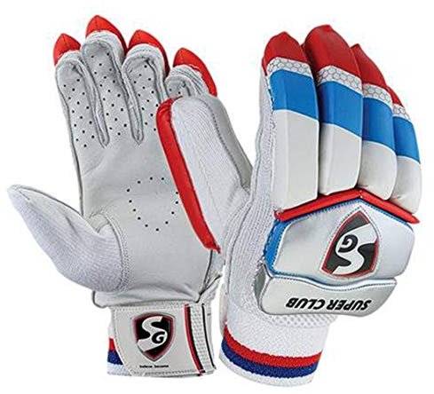 SG Batting Gloves Super Club | LH, Junior Size, Multicolor | Professional Grade Padded Gloves | Superior Finger Protection | Comfortable & Durable Wicketkeeper Gloves for Junior Cricketers